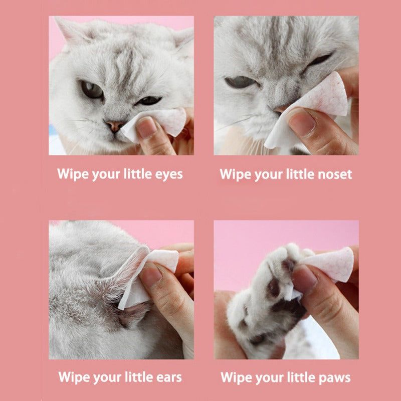 Augen-Reinigungstücher für Haustiere – 120 Stück