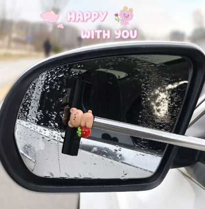 Ausziehbarer Auto-Rückspiegelwischer – tragbarer Regen- und Glasreiniger